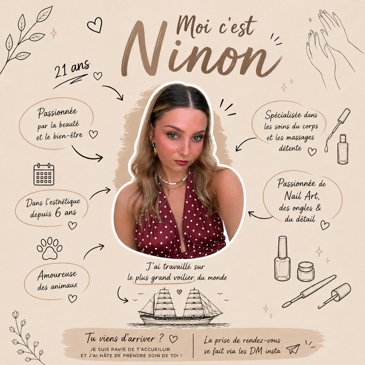 Ninon, esthéticienne et fondatrice de NS Beauty Moment